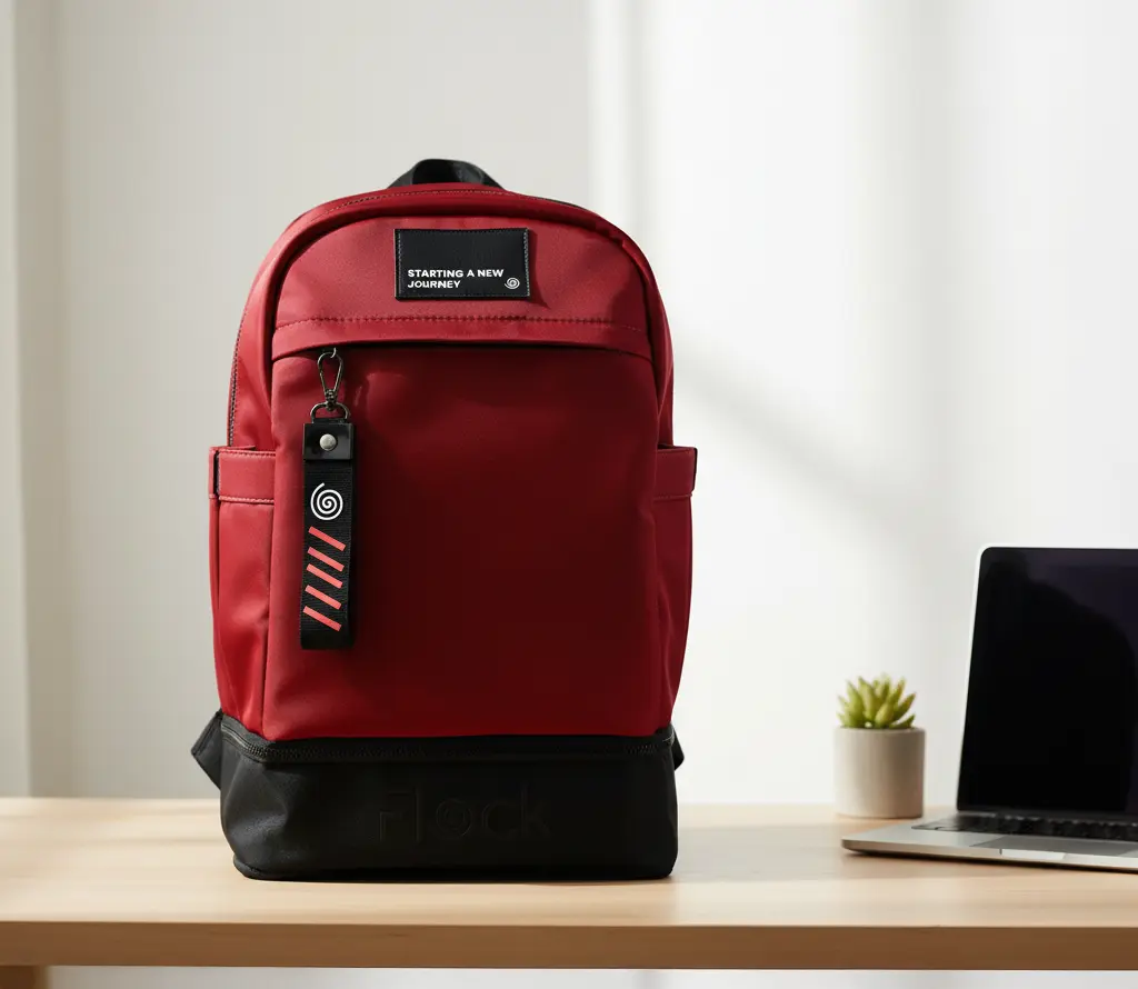 Morral Journey Croma Rojo en escritorio