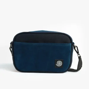 Crossbody Kairos Nubuk Azul Frente
