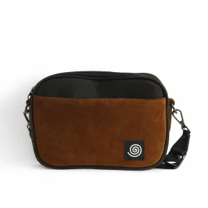 Crossbody Kairos Nubuk Cafe Frente