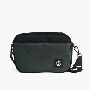 Crossbody Kairos Nubuk Negro Frente