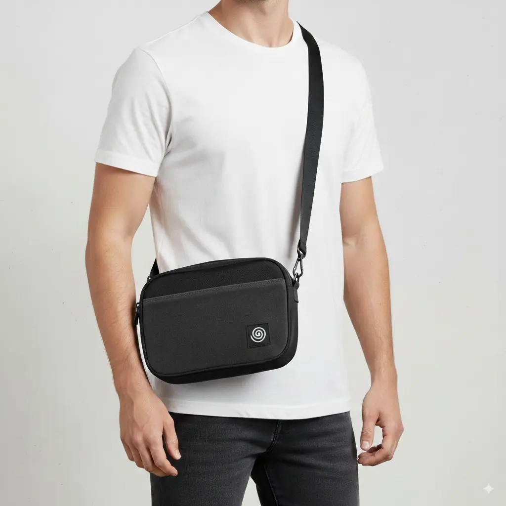 Crossbody Kairos Nubuk Negro