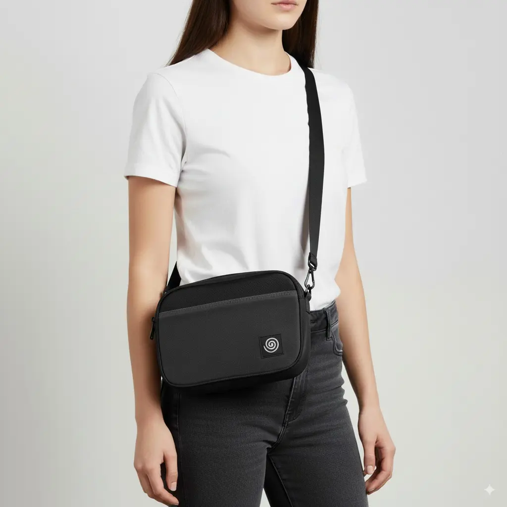 Crossbody Kairos Nubuk Negro