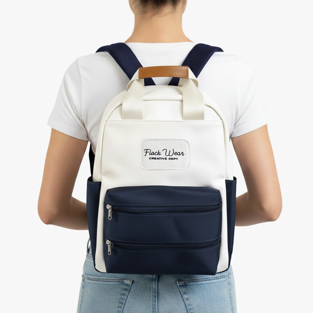 Totepack Cora Navy Blanco