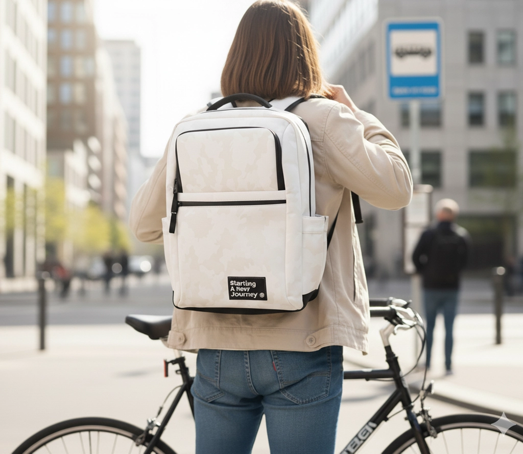 Morral Flock Camo Blanco Calle