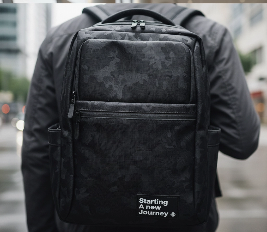 Morral Flock Camo Negro Calle