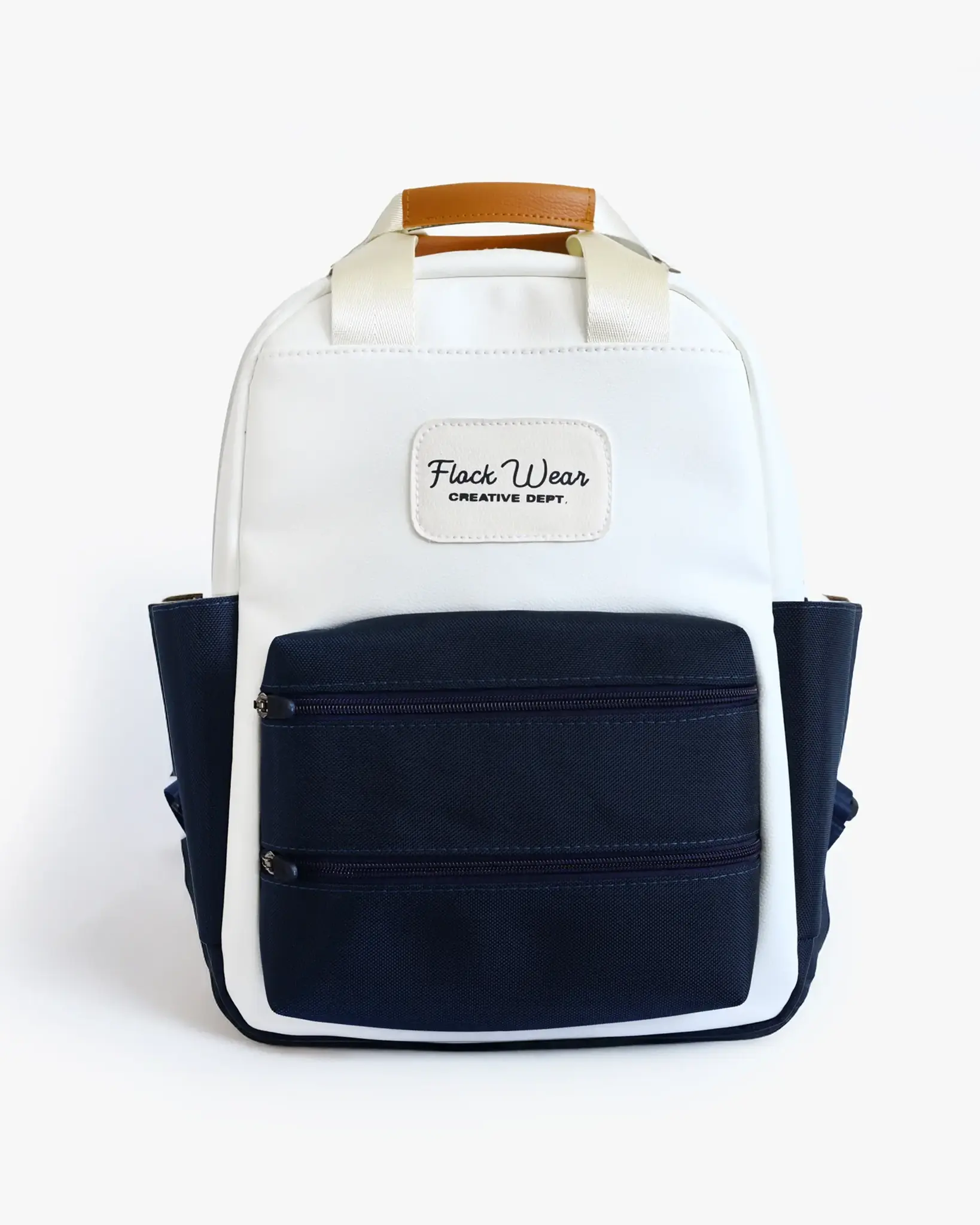 Totepack Cora Navy Blanco Frente